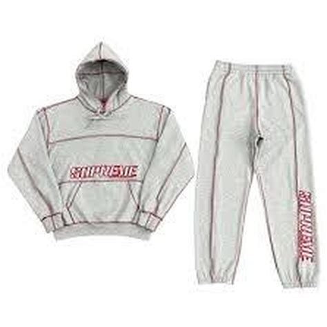 supreme tracksuit grey.